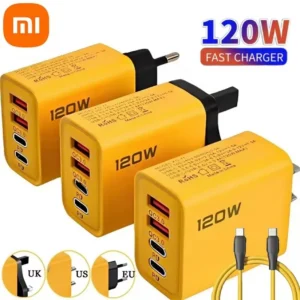 Xiaomi Mijia 120W Caricatore rapido Tipo-C PD Caricatore a ricarica rapida Spina UE/USA Adattatore per caricabatterie USB 3.0 a ricarica rapida per iPhone Samsung